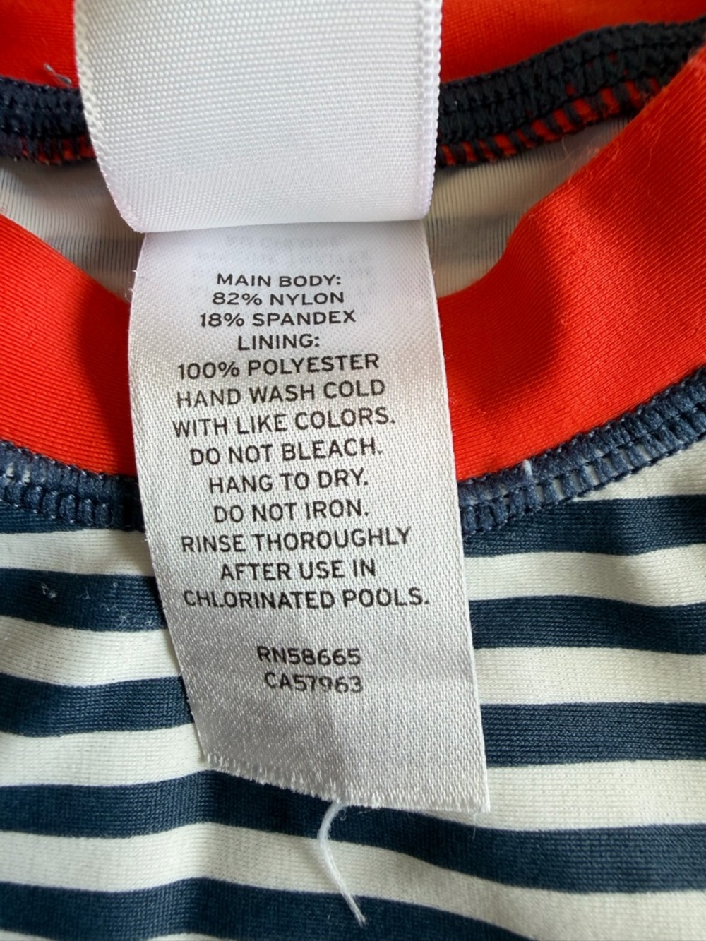Tucker + Tate Baby Boy Swimsuit Size 12 Months Shirt Shorts Stripes Orange Blue - Picture 5 of 10
